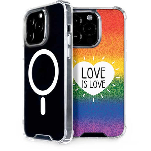 Love Is Love Rainbow iPhone 15 Pro MagSafe Case